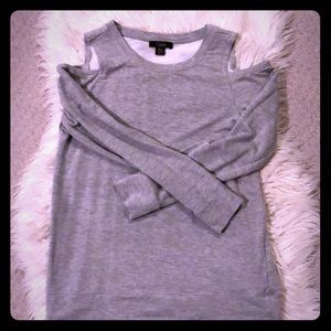 Cold Shoulder Jersey Knit Sweater